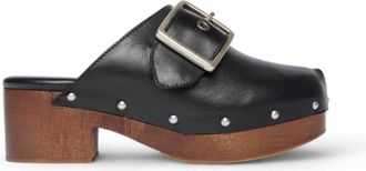 Freda Salvador Womens Jazz Clog In Black Calf