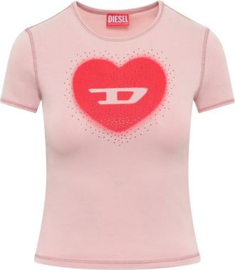 Diesel Pink Logo T-shirt