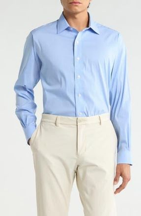 Brooks Brothers Regular Fit Explorer Non-Iron Gingham Button-Down Shirt in Blue Mini Gingham at Nordstrom Rack, Size 17 X 36