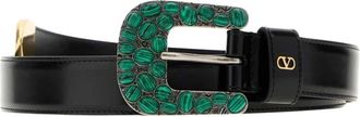 Valentino Garavani VLogo Signature Riem - Dames - Accessoires - Zwart - Maat: 75 CM Leer