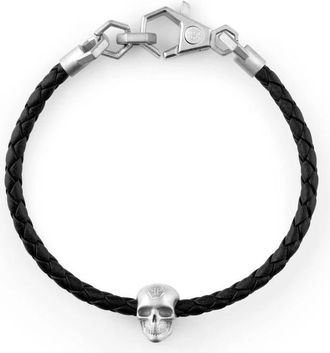 Philipp Plein Pjyea 13Bu Armband - Heren - Armbanden - Zwart - ONE Size - Leer - Accessoires