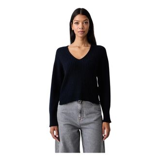 Twinset Maglia con scollo a V - - Knitwear - Donna - Blu - XS
