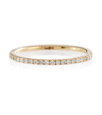 Ileana Makri Anello Thread Band in oro 18kt con diamanti