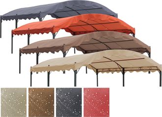 Quick-Star Quick-star - Ersatzdach F&uuml;r Bogen Pergola 3x4m Pergoladach Bezug Grau