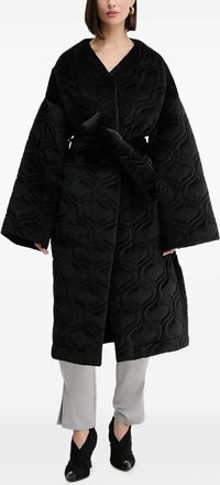 Charo Ruiz Ibiza belted coat - Black