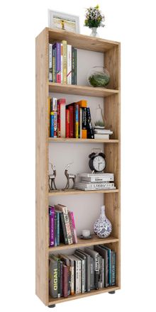 ebuy24 Ebuy24 - Estanter&iacute;a De Madera Vcm De Pie Estanter&iacute;a De Ahorro De Espacio Dimensiones Aprox. Al. 169 X An. 56 X T. 20 Cm Almacenamiento Elegante Estant