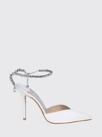 Jimmy Choo London Saeda Crystal-Embellished Satin High-Heel Pumps