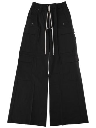 Rick Owens Wide-leg Cargo Pants with Elasticated Waistband and Multi-pockets