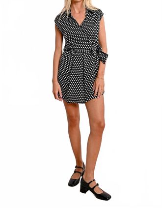 Glam Polka Dot Playsuit In Black