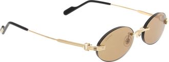 Cartier Accessoires, Dames, Geel, ONE Size, Zonnebrillen