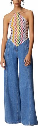Missoni Zigzag-Woven Halterneck Top In Multicolor