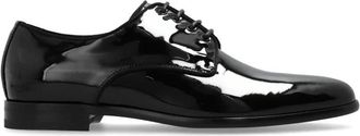 Dolce & Gabbana Leren schoenen - Dames - Veterschoenen - Zwart - 35 EU - Leer - Schoenen