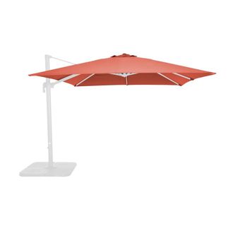 Oviala Sombrilla voladiza de 3x3 m, color terracota