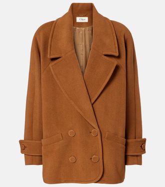 Chlo&eacute; Chlo&eacute; Double-breasted virgin-wool coat