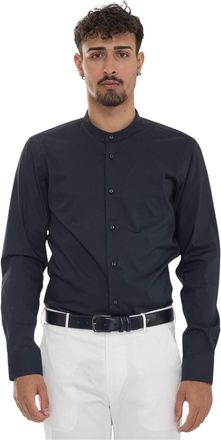 BOSS Camicia casual H-HANK-S-STANDUP Blu BOSS Uomo