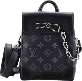 Louis Vuitton Steamer Bag Monogram Eclipse Nano (Authentic Pre-Loved)