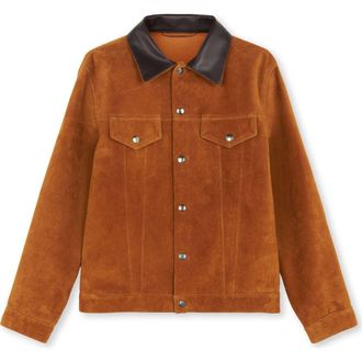 Fortela Thirty Heritage Leather Jacket in Ecru at Nordstrom, Size 54 Eu