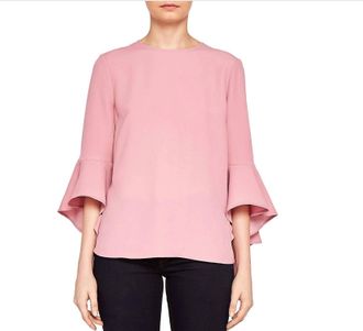 Ted Baker Juula Waterfall-Sleeve Top In Pink