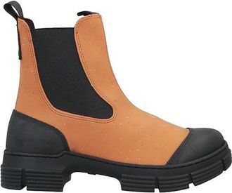 Ganni Tan Speckled Ankle Boots Size 37