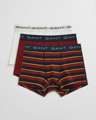 GANT Men 3-Pack Multistriped Trunks (XXL) PLUMPED RED