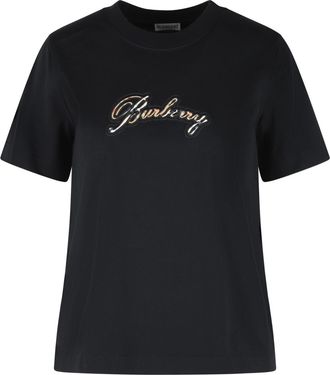 Burberry Black Cotton T Shirt