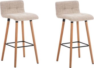Clp Clp - Set 2 Taburetes Lincoln En Tela Natural Crema