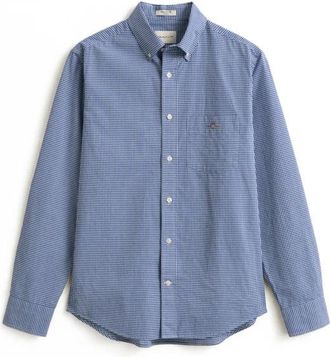 GANT Casual Shirts - Heren - Zakelijke Overhemden - Blauw - L - Overhemden