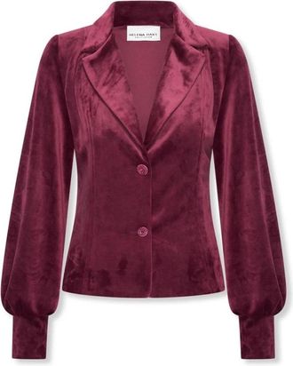 Hart by Helena Hart Blazer Lora Velour 7640 - Dames - Blazers - Rood - XS - Leer - Jassen