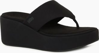 FitFlop Fitflop Womens Platform Wedge Womens Sandals - Black - Size: 4.5