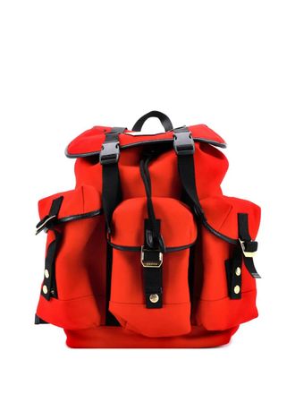 Gucci Aria 100th Anniversary Off The Grid Embroidered Felt with Leather backpack - Blu