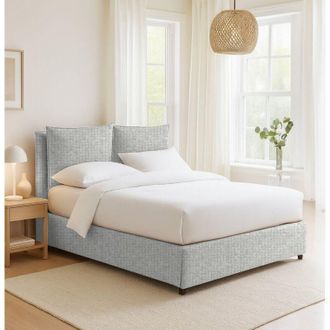 Dmora Cama De Plaza Y Media Newton, Desenfundable, Hecho En Italia, Gris Claro