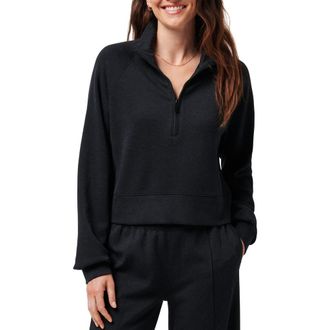 Travis Mathew Delightful Half Zip Pullover in Heather Black at Nordstrom Rack, Size X-Small