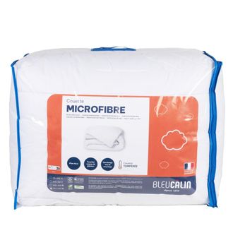 Maisons du monde Edred&oacute;n templado de poli&eacute;ster reciclado blanco 260x240 cm