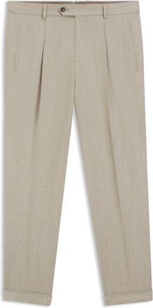 BOSS Regular-fit pants in a wool blend with silk