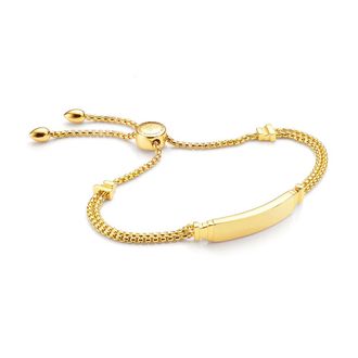 Monica Vinader Gold Baja Deco ID Bracelet