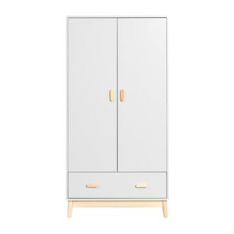 Mobili Rebecca Armario para ni&ntilde;os con 2 puertas y 1 caj&oacute;n de mdf blanco
