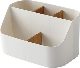 OEM Organizador De Escritorio De 1 Pieza, Blanco, Portal&aacute;pices Multifuncional Con 5 Compartimentos, Material De Oficina Y Art&iacute;culos De Uso Diario