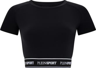 Plein Sport Fleece Cropped T-Shirt