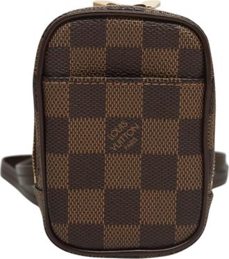 Louis Vuitton Etui Okapi Brown Canvas Clutch Bag (Pre-Owned)