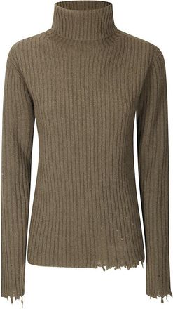 Uma Wang High Neck Rib Sweater