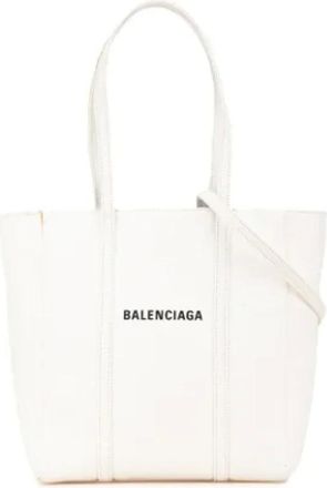 Balenciaga Pre-owned Shoulder Bags, female, White, Size: ONE SIZE Pre-owned Canvas shoulder-bags
