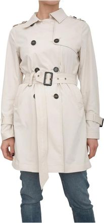 Dekker Stijlvolle Trenchcoat voor Mannen - Dames - Trenchcoats - Wit - S - Polyester - Jassen