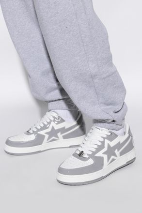 A Bathing Ape Sports Shoes With Logo, Mens, Grey