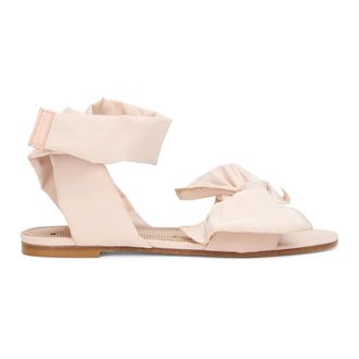 Red Valentino Summer Sandals with Bow and Adjustable Strap - female - RED Valentino - Flat Sandals - Pink - 4 UK - Shoes