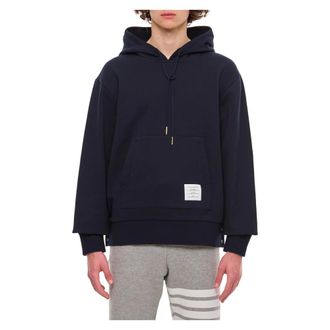 Thom Browne Heren, Sweatshirts & Hoodies, Blauw, Maat: S Katoen