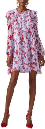 Carolina Herrera Ruffle Silk Mini Dress