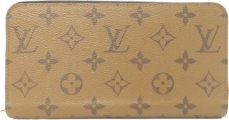 Louis Vuitton Marron Coated Canvas Long Wallet (Bi-Fold) (Pre-Owned)