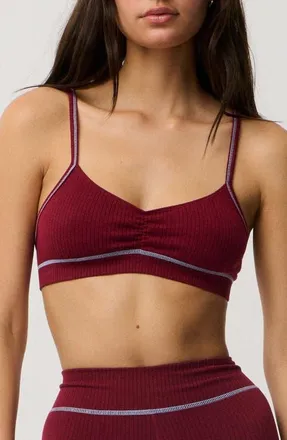 Rip Curl Ribbed Knit Crop Top in Plum at Nordstrom, Size Xx-Small