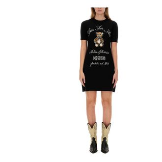 Moschino Abito in maglia - female - Moschino - Short Dresses - Black - M - Dresses