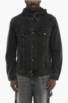 Diesel LIBRARY Denim Jacket D-BARCY With Logo Buttons size M